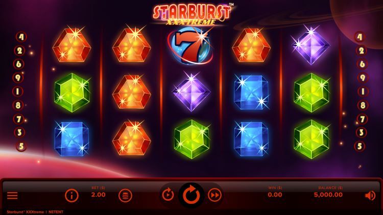 Hoe ziet de gokkast Starburst XXXtreme er uit?