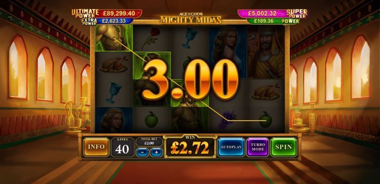 Jackpot gokkast Age of Gods: Mighty Midas