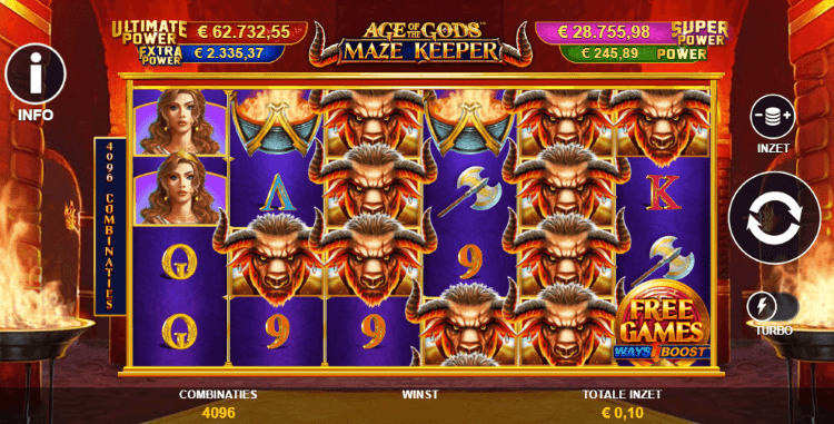 Age of the Gods Maze Keeper jackpot slot