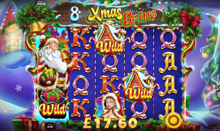 Santa Spins basisspel met stacked wilds