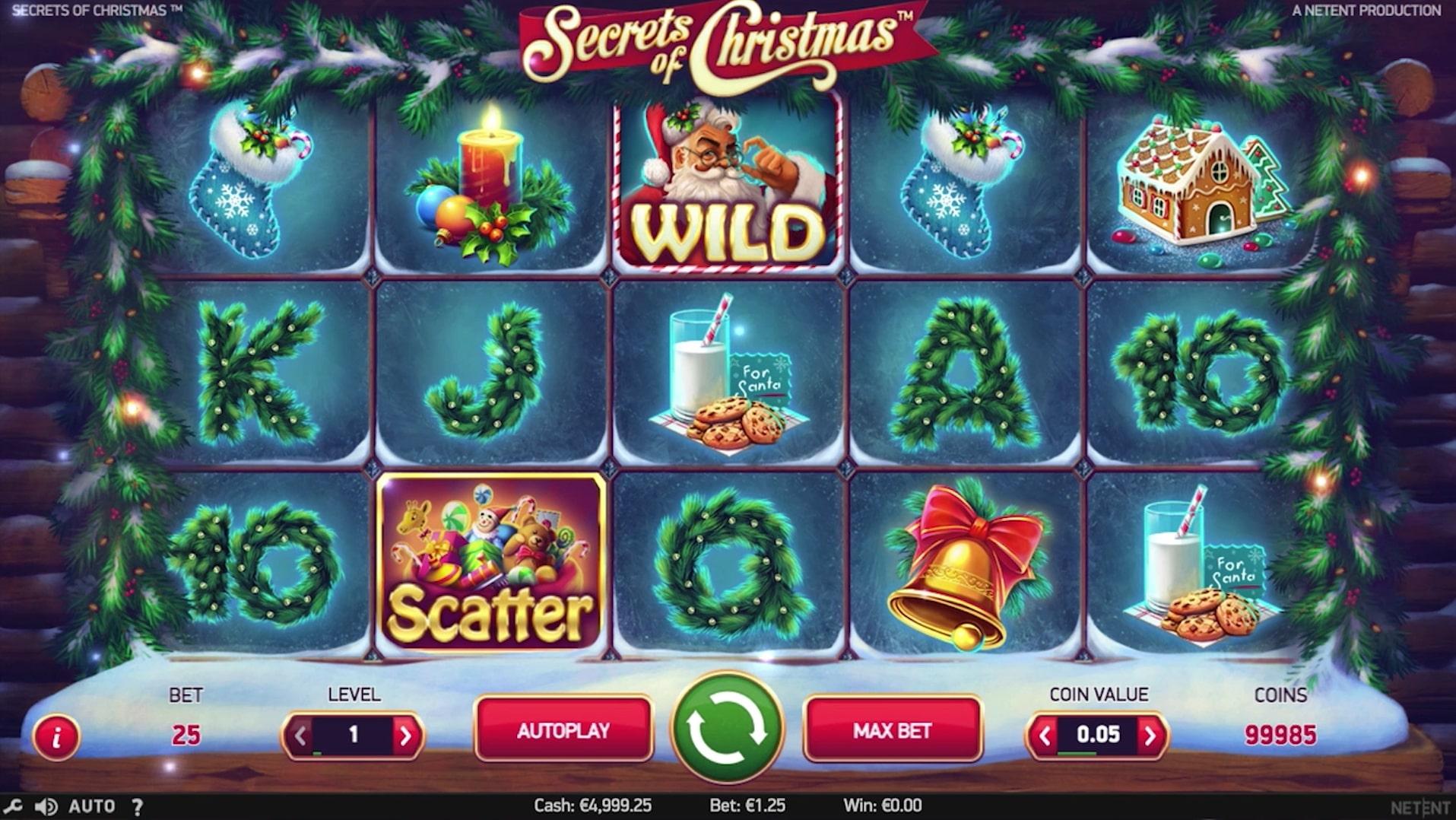 Secrets of Christmas video slot Netent